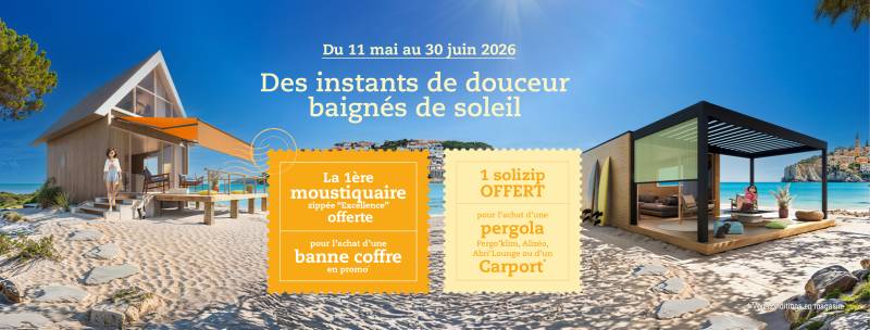 Offres exceptionnelles sur les stores bannes chez Mondial-Stores & Portails partenaire Expert Storistes du 11 mai au 30 juin 2026 sur Ruy  Bourgoin Jallieu et sa région en nord Isère