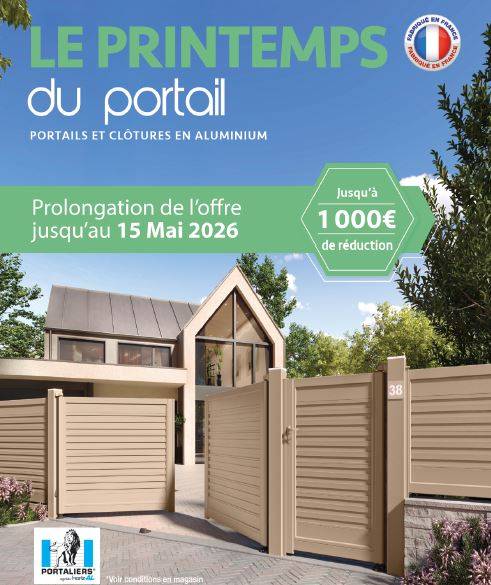 Prolongation des Offres exclusives sur les portails et clôtures HORIZAL  jusqu'au 15 mai 26 chez Mondial-Stores & Portails sur Ruy-Bourgoin-Vienne en nord Isère